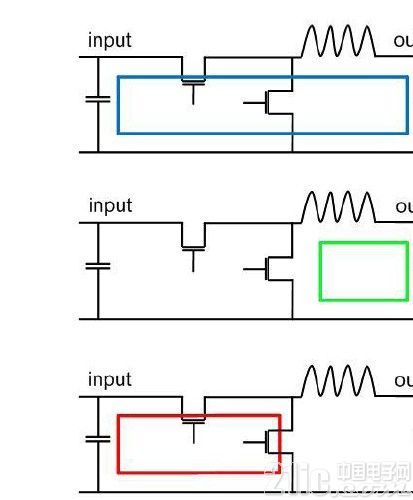 圖3.在開關(guān)模式電源中找到交流電流走線。